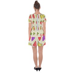 Drop Hem Mini Chiffon Dress 