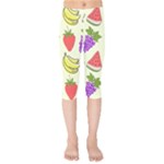 Fruits Pattern Background Food Kids  Capri Leggings 