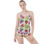 Fruits Pattern Background Food Boyleg Tankini Set 