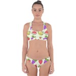 Fruits Pattern Background Food Cross Back Hipster Bikini Set