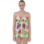 Fruits Pattern Background Food Babydoll Tankini Top