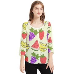 Chiffon Quarter Sleeve Blouse 