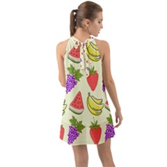 Halter Tie Back Chiffon Dress 