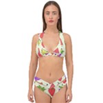 Fruits Pattern Background Food Double Strap Halter Bikini Set