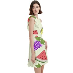 Cocktail Party Halter Sleeveless Dress With Pockets 