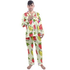 Men s Long Sleeve Satin Pajamas Set 