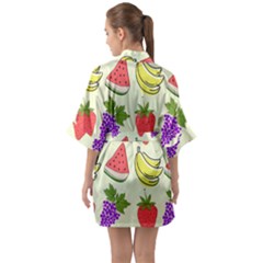 Half Sleeve Satin Kimono  