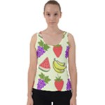 Fruits Pattern Background Food Velvet Tank Top