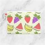 Fruits Pattern Background Food Canvas Cosmetic Bag (Large)