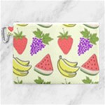 Fruits Pattern Background Food Canvas Cosmetic Bag (XL)