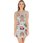 Christmas Cartoon Pattern Bodycon Dress