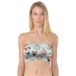 Christmas Cartoon Pattern Bandeau Top