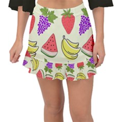 Fishtail Mini Chiffon Skirt 