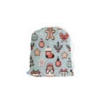 Christmas Cartoon Pattern Drawstring Pouch (Small)