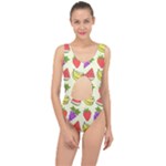 Fruits Pattern Background Food Center Cut Out Swimsuit