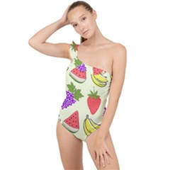 Frilly One Shoulder Swimsuit 