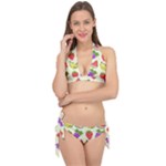Fruits Pattern Background Food Tie It Up Bikini Set