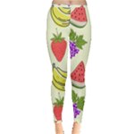Fruits Pattern Background Food Inside Out Leggings