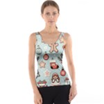Christmas Cartoon Pattern Women s Basic Tank Top