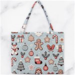 Christmas Cartoon Pattern Mini Tote Bag