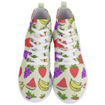 Fruits Pattern Background Food Men s Lightweight High Top Sneakers