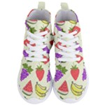 Fruits Pattern Background Food Women s Lightweight High Top Sneakers