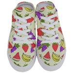 Fruits Pattern Background Food Half Slippers