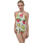 Fruits Pattern Background Food Go with the Flow One Piece Swimsuit