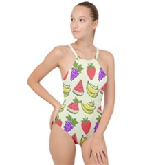 High Neck One Piece Swimsuit 