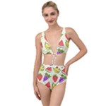 Fruits Pattern Background Food Tied Up Two Piece Swimsuit