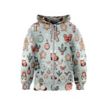 Christmas Cartoon Pattern Kids  Zipper Hoodie