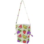 Fruits Pattern Background Food Folding Shoulder Bag