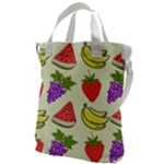 Fruits Pattern Background Food Canvas Messenger Bag