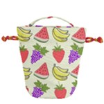 Fruits Pattern Background Food Drawstring Bucket Bag