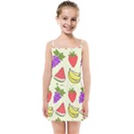Fruits Pattern Background Food Kids  Summer Sun Dress