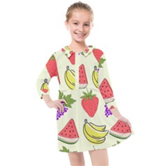 Kids  Quarter Sleeve Shirt Dress 