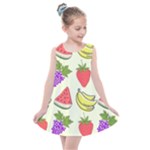 Fruits Pattern Background Food Kids  Summer Dress
