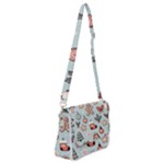 Christmas Cartoon Pattern Shoulder Bag with Back Zipper