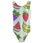 Fruits Pattern Background Food Kids  Cut-Out Back One Piece Swimsuit