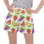 Fruits Pattern Background Food Women s Ripstop Shorts