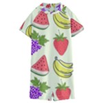 Fruits Pattern Background Food Kids  Boyleg Half Suit Swimwear