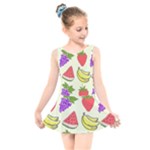 Fruits Pattern Background Food Kids  Skater Dress Swimsuit