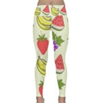Fruits Pattern Background Food Lightweight Velour Classic Yoga Leggings