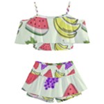 Fruits Pattern Background Food Kids  Off Shoulder Skirt Bikini