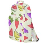 Fruits Pattern Background Food Double Compartment Backpack