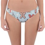 Christmas Cartoon Pattern Reversible Hipster Bikini Bottoms