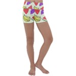 Fruits Pattern Background Food Kids  Lightweight Velour Yoga Shorts