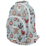 Christmas Cartoon Pattern Rounded Multi Pocket Backpack