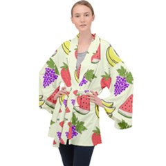 Long Sleeve Velvet Kimono  