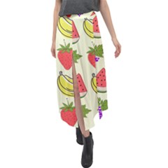 Velour Split Maxi Skirt 